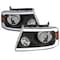 Spec-D Tuning HEADLIGHTS WITH LED BAR CLEAR LENS MATTE BLACK HOUSING, 2PK 2LH-F15004JM-G3-GO - alternate 1